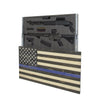 American Flag Concealment Cabinet - Blue Line